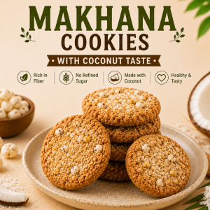 Makhana Cookies with Coconut Taste