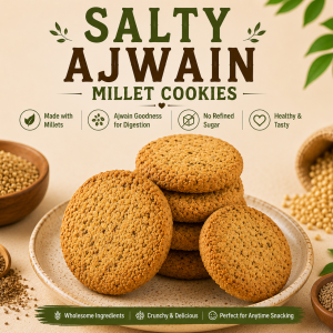Salty Ajwain Millet Cookies
